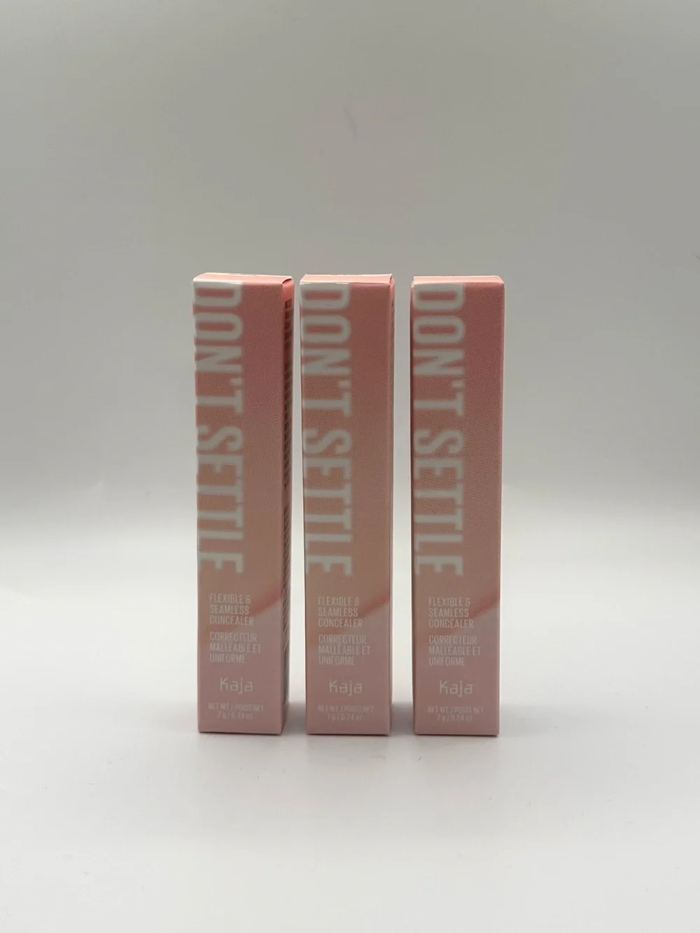 3pc Kaja Don’t Settle Flexible & Seamless Concealer Shade 01 Sweet Rice NWB